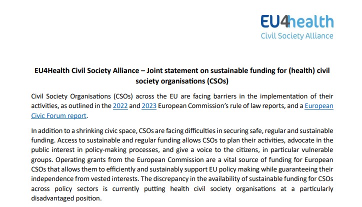 EU4Health Civil Society Alliance Statement2