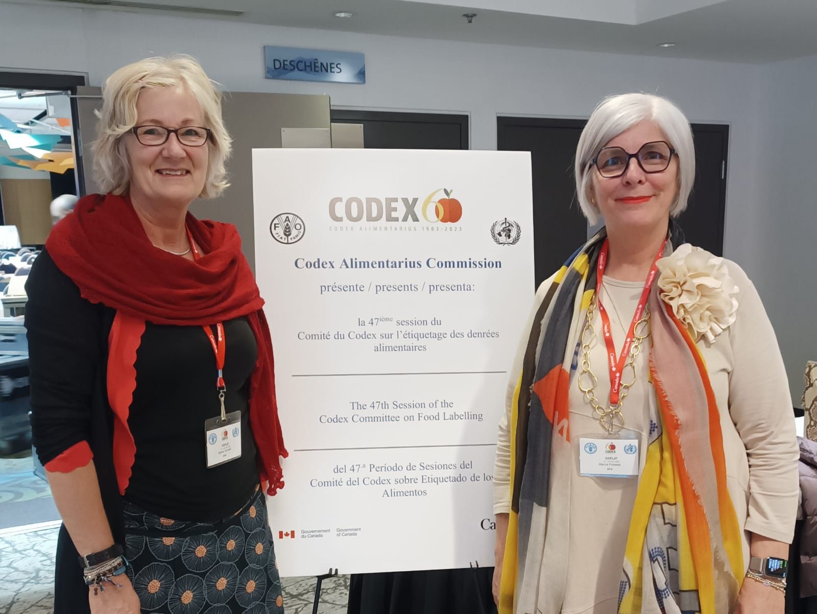 Marcia Podestà, EFA President (Food Allergy Italia) and Sabine Schnadt (German Allergy and Asthma Association/ DAAB) at CCFL 47